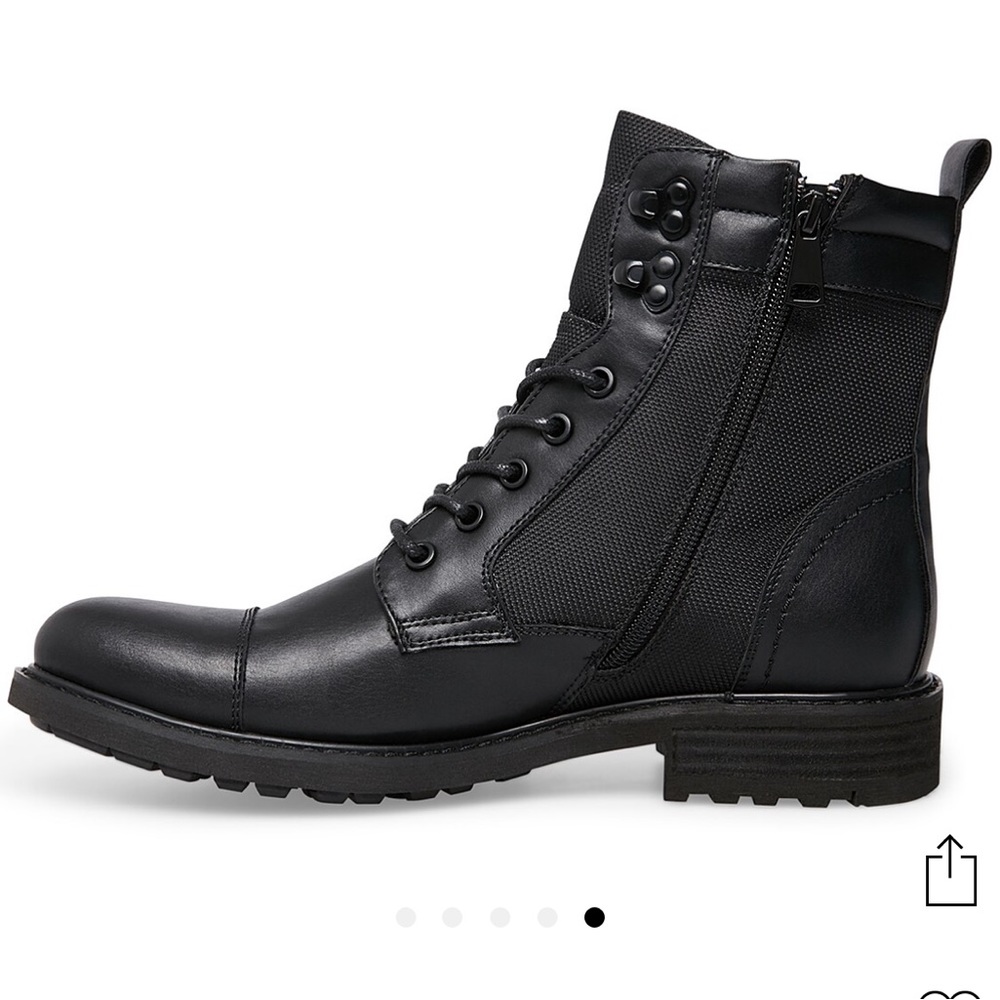 STEVE MADDEN MENS LINEUP CAP TOE BOOT